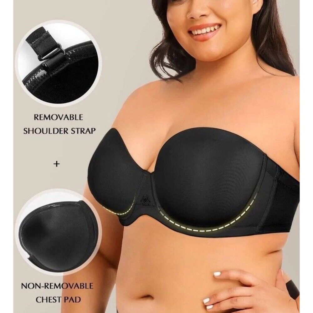 Wingslove Women's Strapless Full Figure Bra Underwire Multiway Contour Size 38G